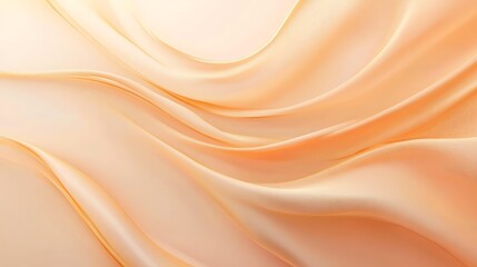 Elegant Peach Silk Fabric Draped Softly