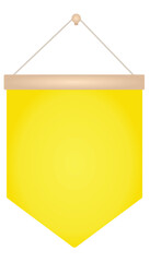Yellow table flag. vector illustration