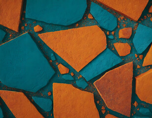 background of tiles, colorful abstract background, colorful designs, shapes and texture, colored background, teal and orange color texture background