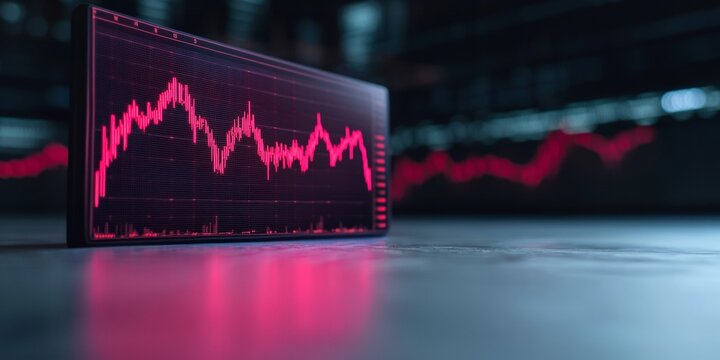 Futuristic Korean Stock Exchange Digital Cryptocurrency Trends and Economic Innovation - Powered by Adobe