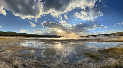 Sunset Hot Springs Panorama