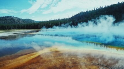 Breathtaking Yellowstone Hot Spring Landscape