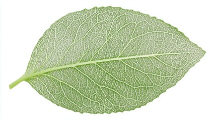 Obraz premium Fresh Green Leaf with Intricate Vein Patterns and Textures