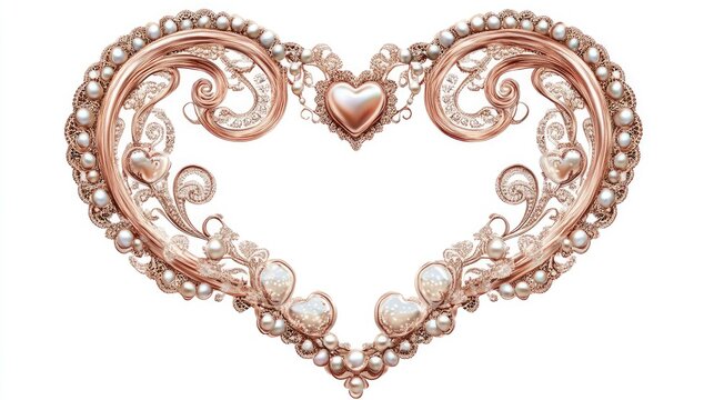 Elegant vintage valentine typography frame romantic design heart