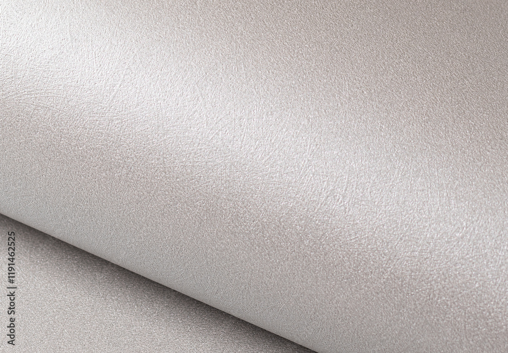 Poster Silver gray paper background with a metallic crosshatch texture and pearlescent gloss. Light reflective tones and a grainy surface create a radiant, luxurious, and refined design.