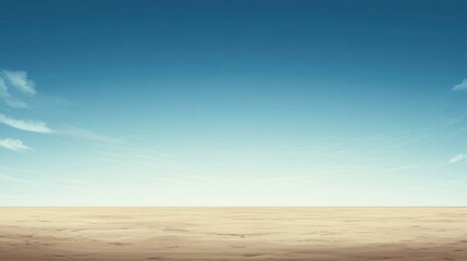Obraz premium Expansive Desert Landscape Under a Clear Blue Sky