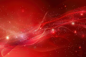 Abstract Red Background with Glowing Lights, Sparkles, and Digital Art for a Vibrant and Mystical Fantasy Design