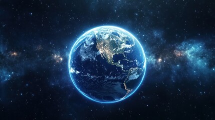 Fototapeta premium Earth from Space: A Celestial View of Our Planet