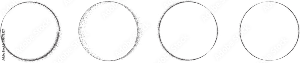 Poster round brushes pack .grunge circle brushes. vector brush stroke. distressed banner. black circles wit