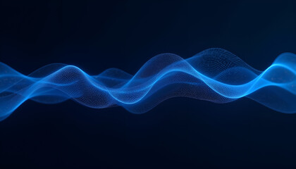 Abstract blue wave patterns for sound and technology concept