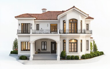 Fototapeta premium 3d house on white background