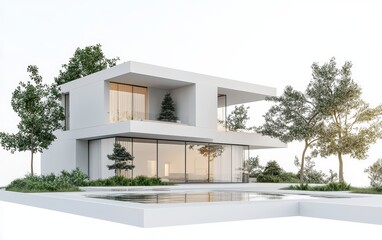 Fototapeta premium 3d house on white background
