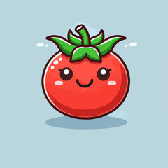 cartoon tomato vegetable vector illustration