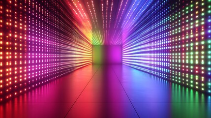 Obraz premium abstract brightly colorful tunnel