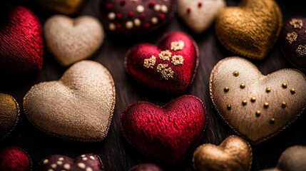 Obraz premium Valentine's Day Heart-Shaped Decorations
