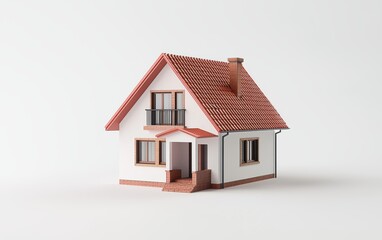 3d house on white background