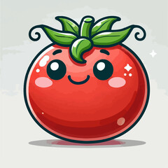 cartoon tomato vegetable vector illustration