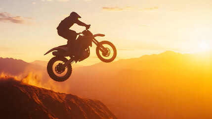 Masterful Desert Motorcyclist Executes Stunning Aerial Tricks Over Towering Sand Dunes in an Arid Landscape