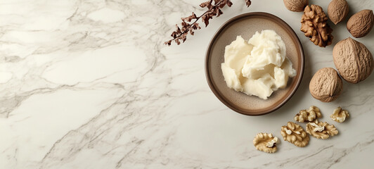 spa composition with cream and natural cosmetics