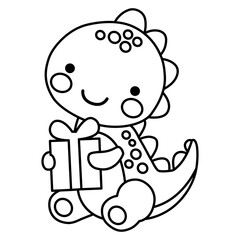 Baby Dinosaur Outline