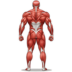 Detailed Muscle Anatomy and Human Body Structure for Fitness Education