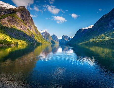 Generated image  Romsdalsfjord or Romsdal Fjord or Romsdalsfjorden a ninth-longest fjord in Norway
