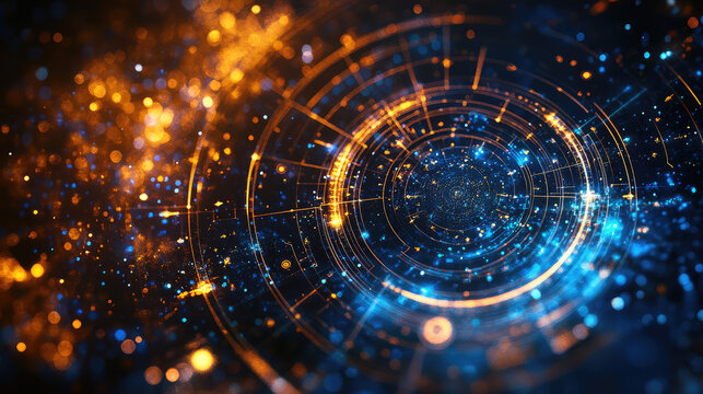 Virgo zodiac sign against horoscope wheel. Astrology calendar. Esoteric horoscope and fortune telling concept