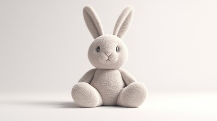 Obraz premium Soft, plush bunny exuding warmth, with gentle features and invit