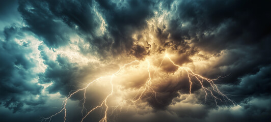 lightning in a night sky. abstract background.