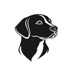 Fototapeta premium Dog's profile with white background