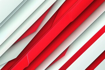 Obraz premium Dynamic Red and White Abstract Background with Diagonal Lines, Modern Design, and Sleek Stripes for Contemporary Artistic Composition and Creative Patterns