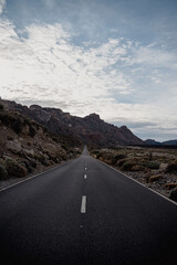 Road to rocky landscape