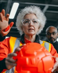 Diverse Community Volunteers Leading Emergency Preparedness Workshop in Modern Urban Center