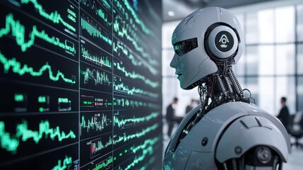 Fototapeta premium Financial Advisors using AI Predictive Tools