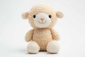 Obraz premium Soft plush sheep toy with friendly face, perfect for cuddling an