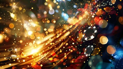 Elegant abstract background for casino themed fundraiser ball with modern technological touches