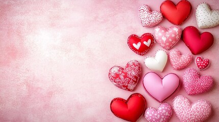 Fototapeta premium Valentine's Day Hearts Background