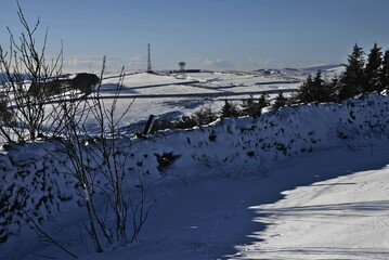 Snowy Winter Wonderland in Lothersdale, The Yorkshire Dales, North Yorkshire, England, UK