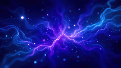Fototapeta premium A stunning cosmic nebula with vibrant hues of purple and blue, shimmering with celestial energy.