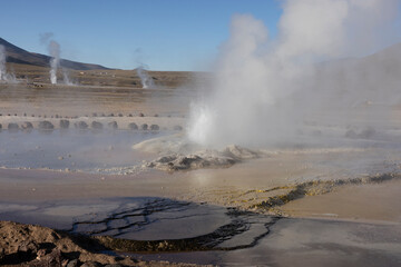 Entorno de los géiseres del Tatio, en chile