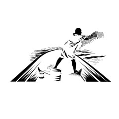 Man fishing in the Ocean