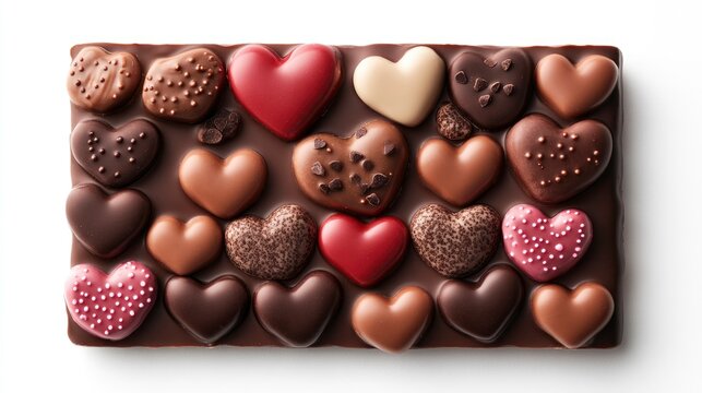 Sweet treats for valentine's gourmet indulgence in chocolate hearts