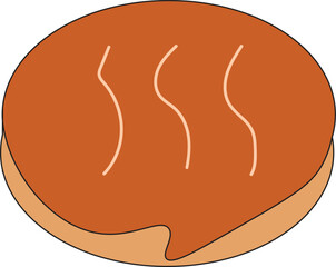 the illustration of sweet food called donut