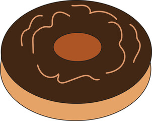 the illustration of sweet food called donut