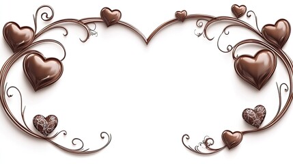 Romantic gigapixel heart-shaped chocolate frame design