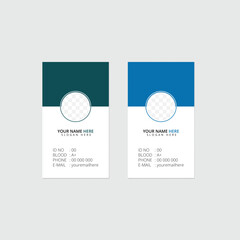 Simple Minimalistic Creative ID Card Layout Template Design