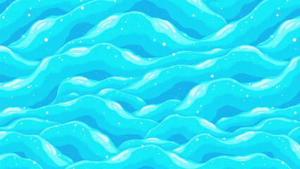 Fototapeta premium Vibrant abstract ocean wave design with light blue waves over gray background.