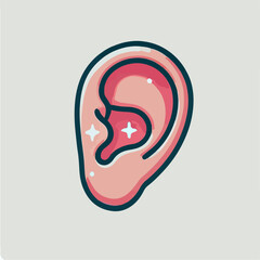ear organ vector illustration
