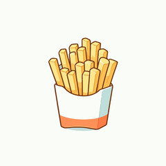 french fries food vector illustration