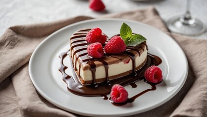 dessert in the shape of a heart